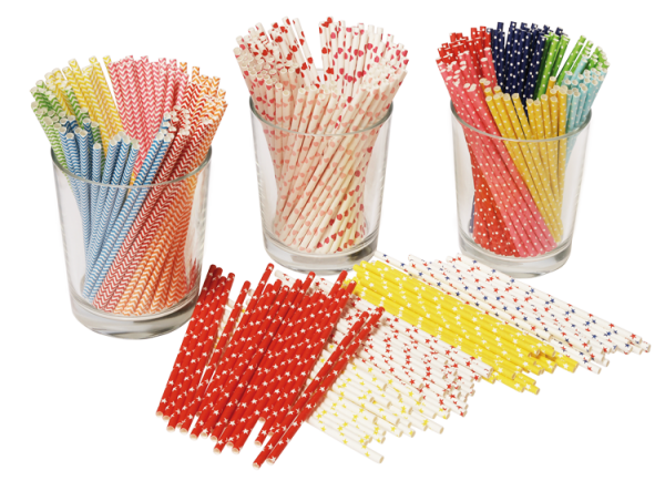 Papierstrohhalme ""Sterne"", 120tlg.""